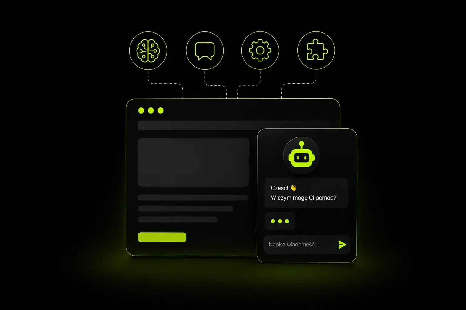 Okładka - Chatbot AI na stronę internetową - jak działa, jak go wdrożyć i ile kosztuje